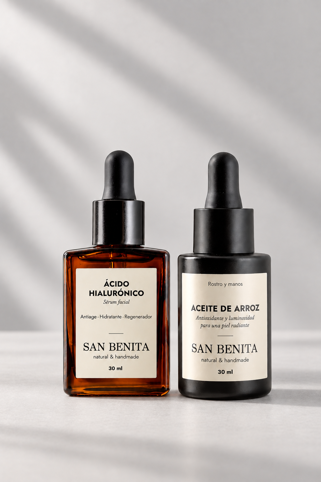 Dúo Hidratación · Aceite de Arroz y Sérum Ácido Hialurónico